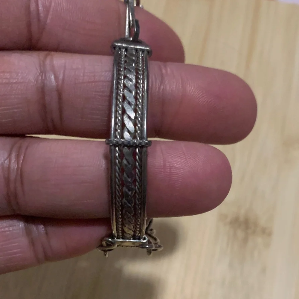 Vintage Silver and Blue Bracelet - Picture 4 of 5